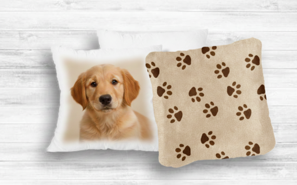 Fényképes Párna - 40x40 - Tappancs mintás (Bézs)