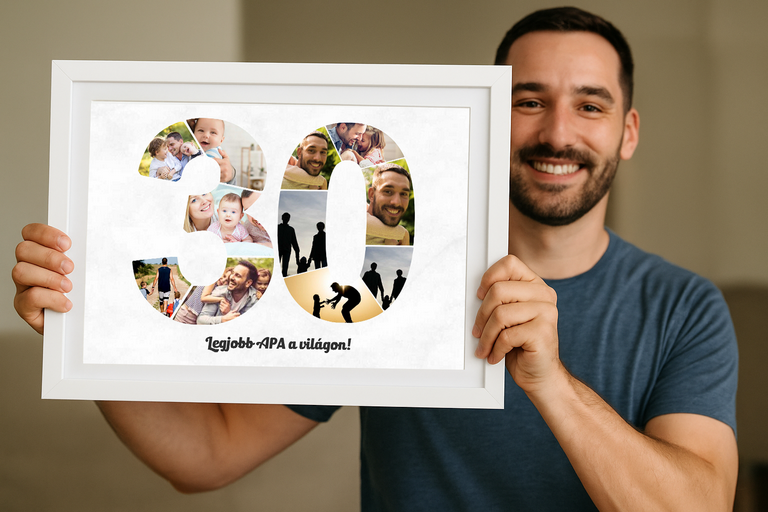 Születésnapi szám kollázs