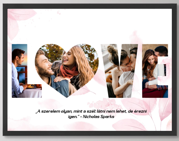 Egyedi kollázs készítés - Szerelem - Love (30x40)
