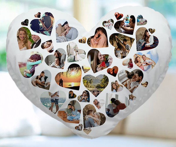 Fényképes Párna - 40x40 - Szívalakú - Valentin - V5