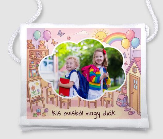 Egyedi fényképes ballagási tarisznya - B05