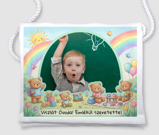 Egyedi fényképes ballagási tarisznya - B07