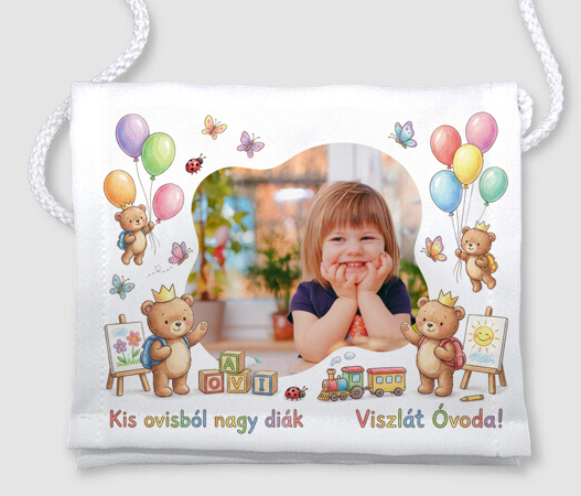Egyedi fényképes ballagási tarisznya - B11