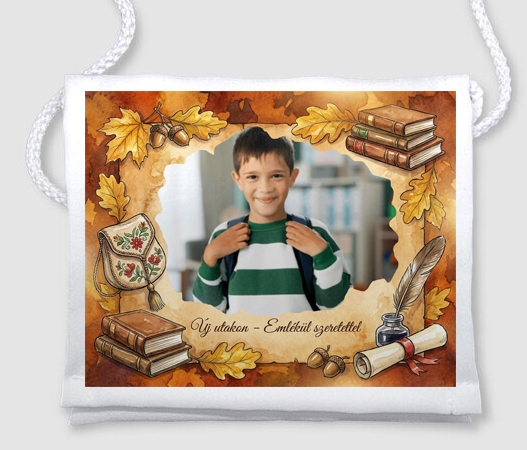 Egyedi fényképes ballagási tarisznya - B16