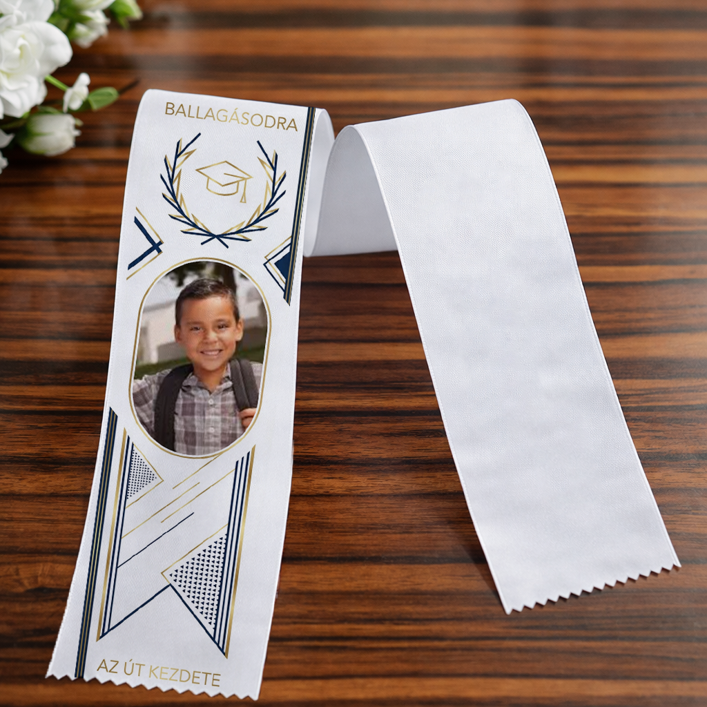 Egyedi fényképes Ballagási szalag - B03