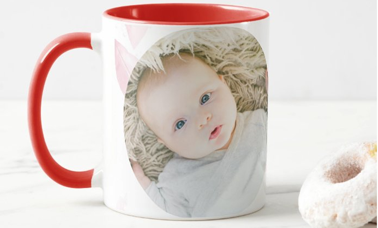 Fényképes Bögre - Színesbelsővel - Piros - 3dl