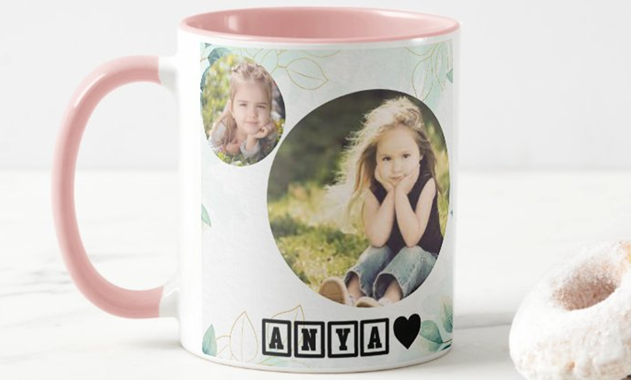 Fényképes Bögre - Színesbelsővel - Rózsaszín - 3dl