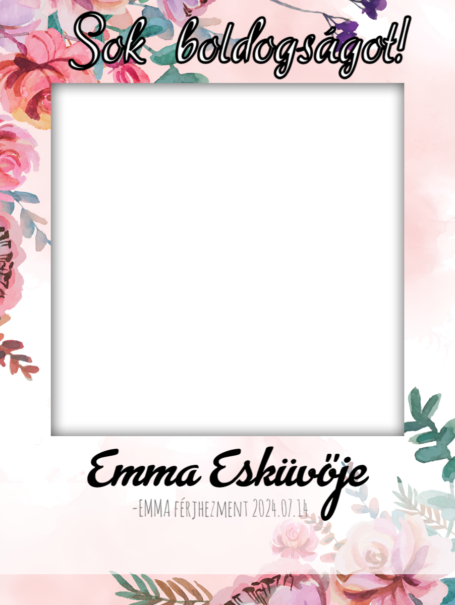 Egyedi Selfie keret - 100x133cm - Esküvő02