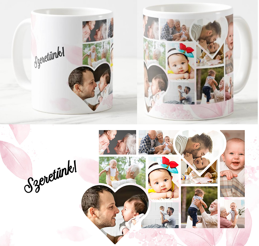 Egyedi fényképes Bögre - Család - CS01