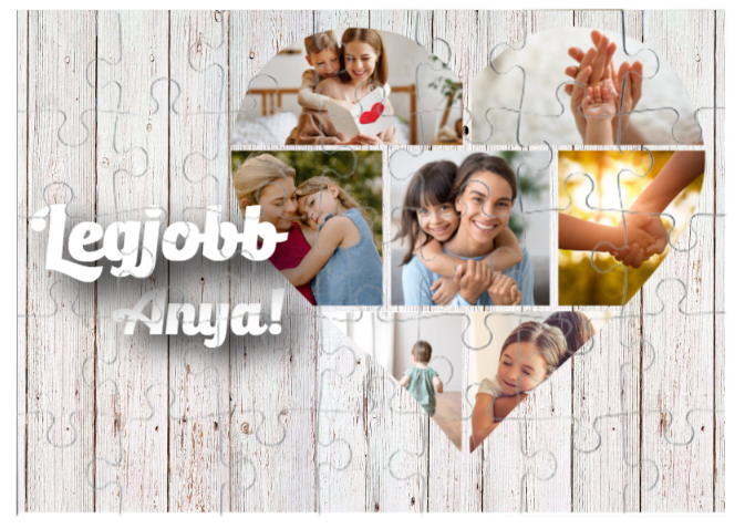Egyedi fényképes puzzle 35dbos - Anyáknapja-  Szív