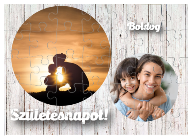 Egyedi fényképes puzzle 35dbos - Születésnap-  Szív