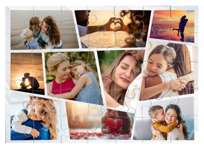 Egyedi fényképes puzzle 35dbos - Modern -  Asszimetrikus kollázs