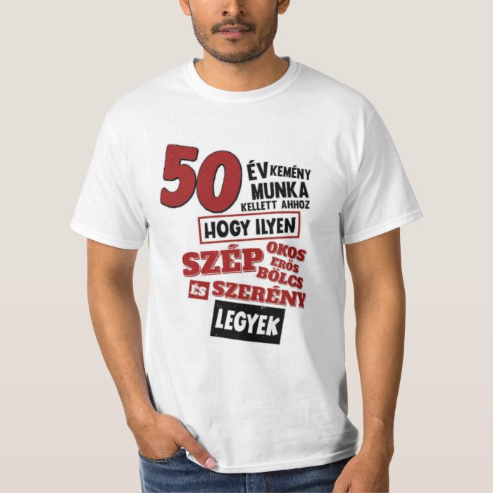 Egyedi fényképes póló - 50 év