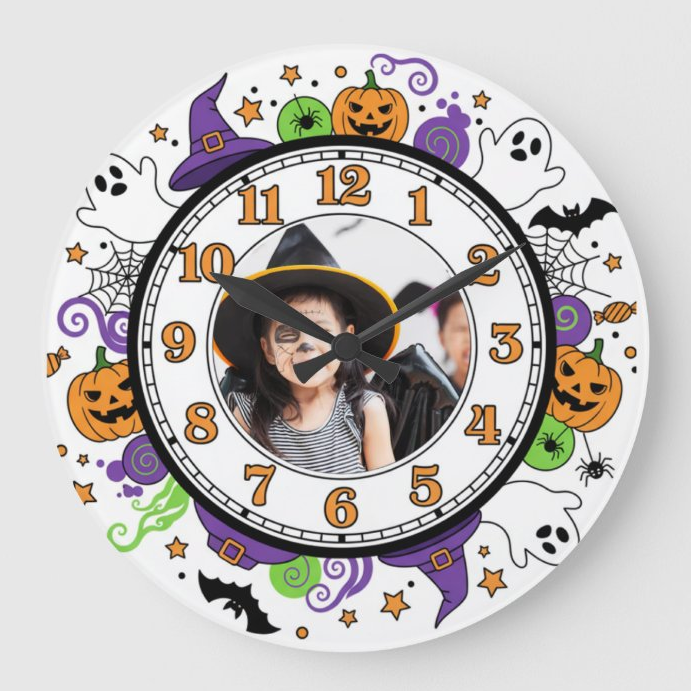 Egyedi fényképes óra - Halloween