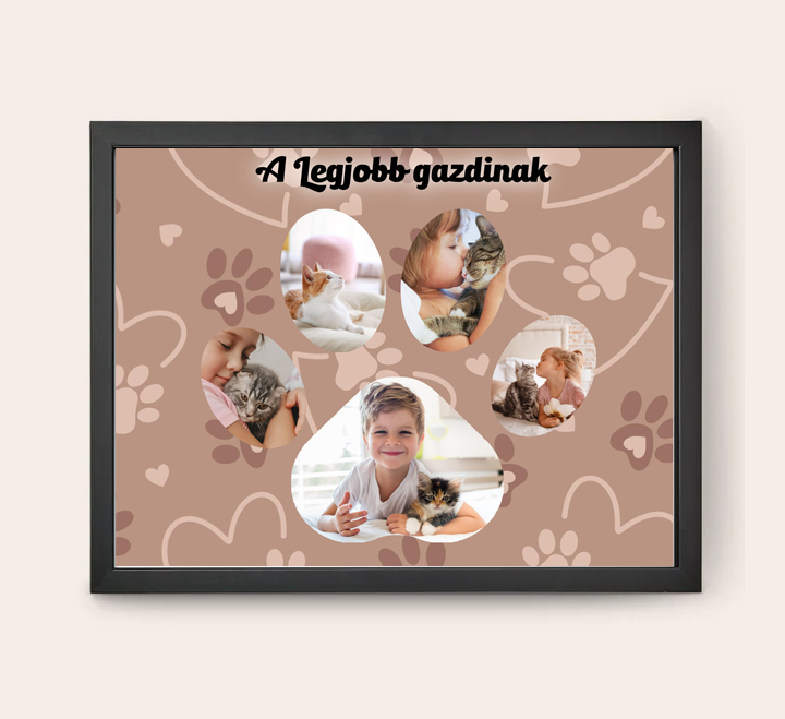 Egyedi kollázs készítés - Állatos - Mancs (30x40)