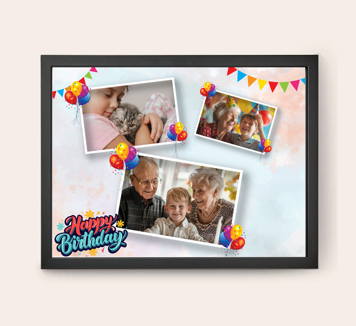 Egyedi kollázs készítés - Születésnap - Ünnep (30x40)