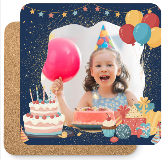 Fényképes Poháralátét - Születésnap - Party 01