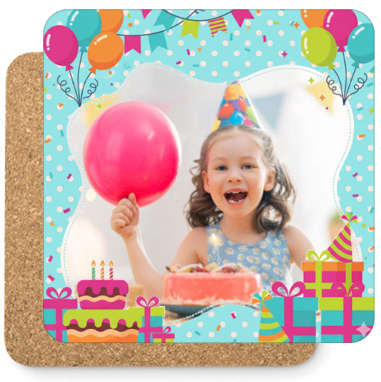 Fényképes Poháralátét - Születésnap - Party 04