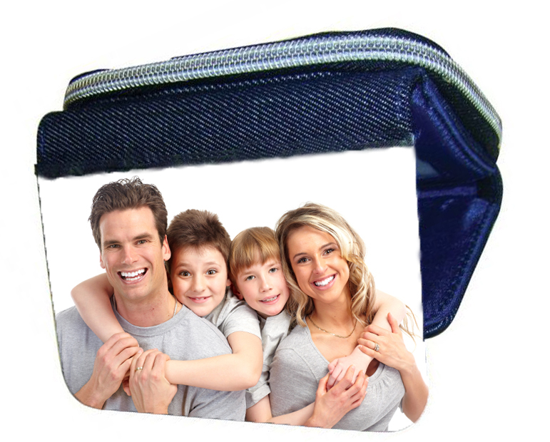 Fényképes pénztárca - Kék