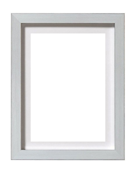 Fa képkeret ezüst üvegezett 40x50