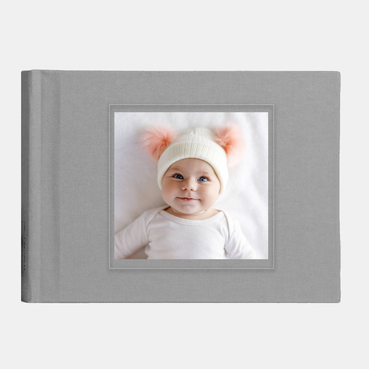 Egyedi fotókönyv 30x20cm - Szürke szövet