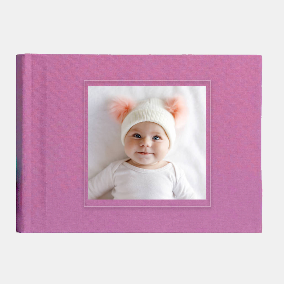 Egyedi fotókönyv 30x20cm - Pink szövet