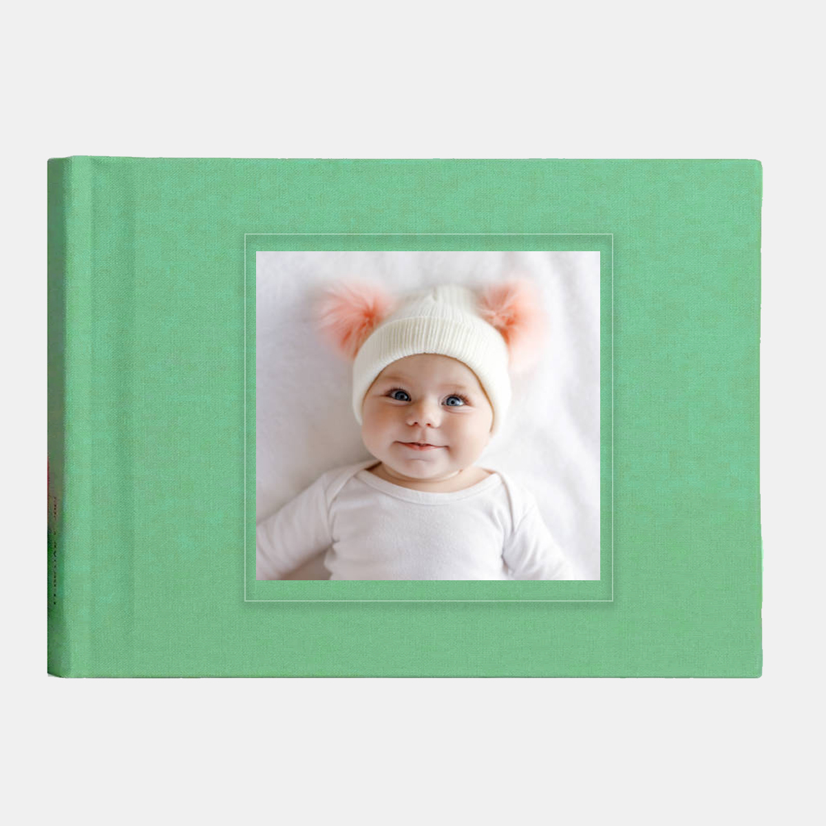 Egyedi fotókönyv 30x20cm - Zöld szövet