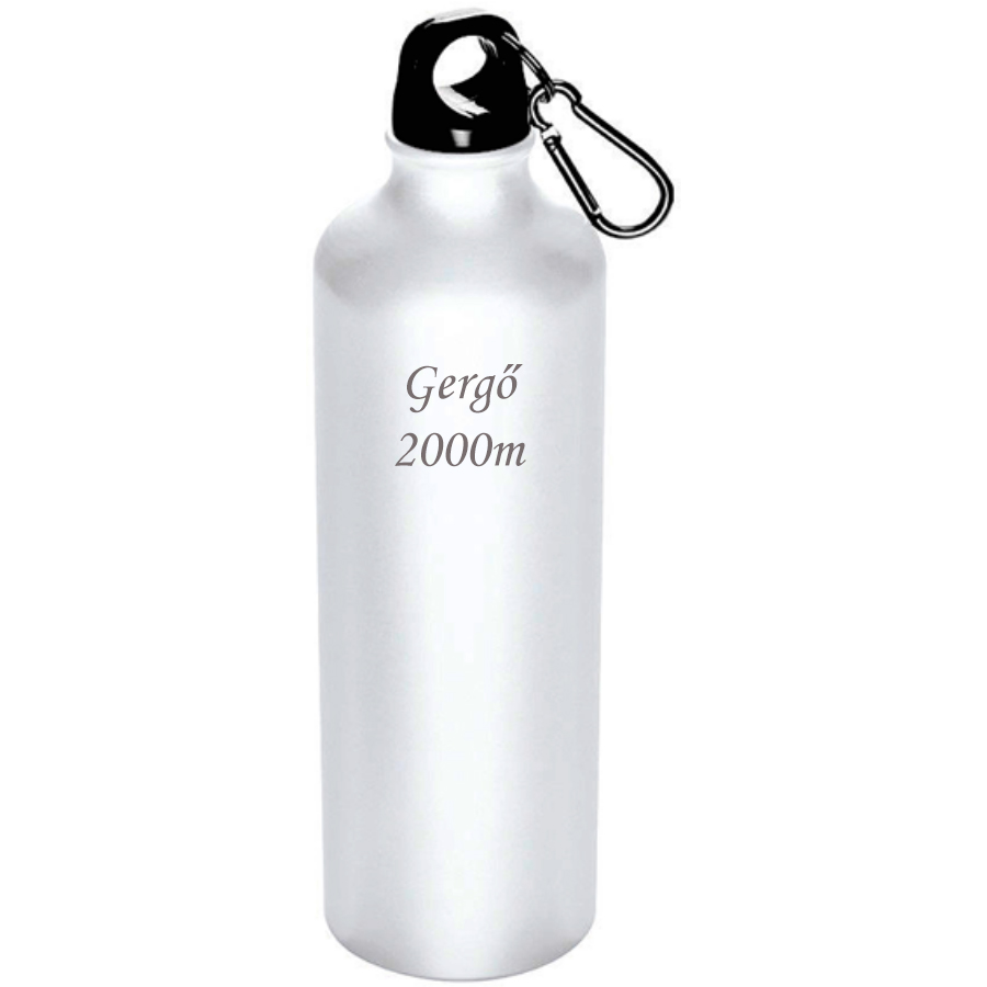 Gravírozott kulacs ezüst szín