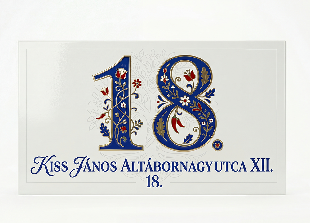 Egyedi aluminium házszám  / cégtábla (30x15)