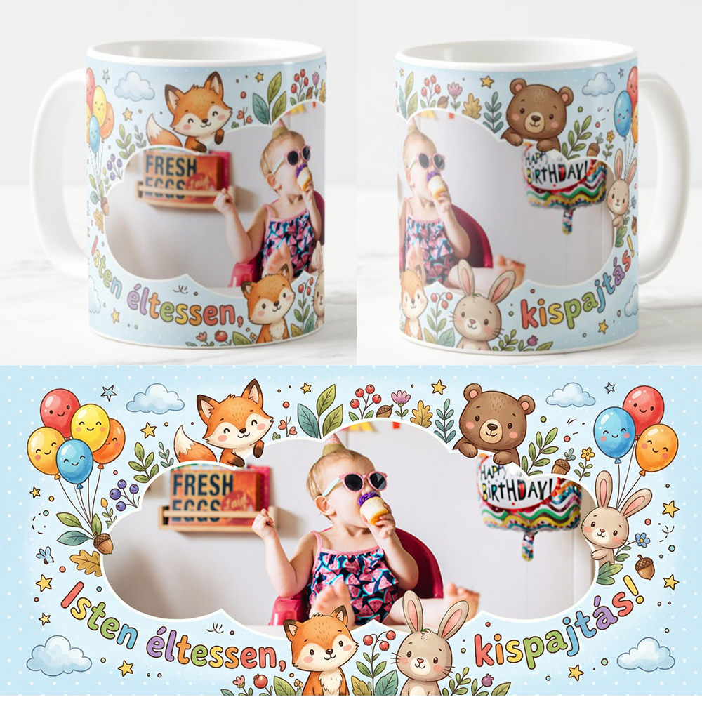 Egyedi fényképes Bögre - Születésnap - SZ01