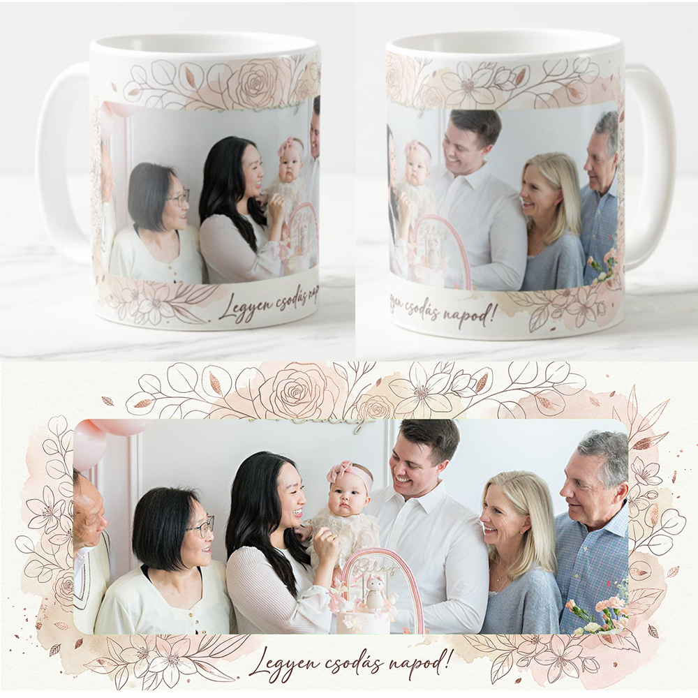 Egyedi fényképes Bögre - Születésnap - SZ02