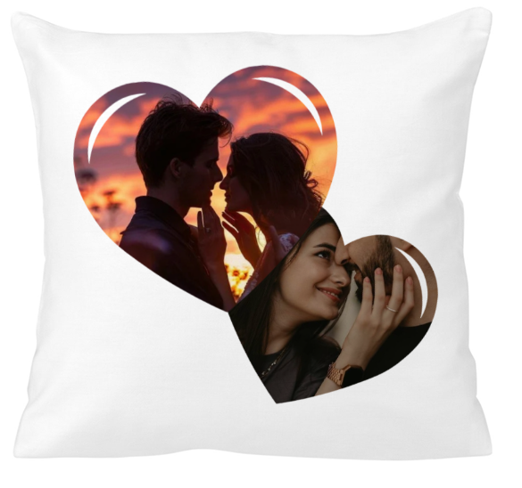 Egyedi fényképes párna - Szerelem -  Szívek