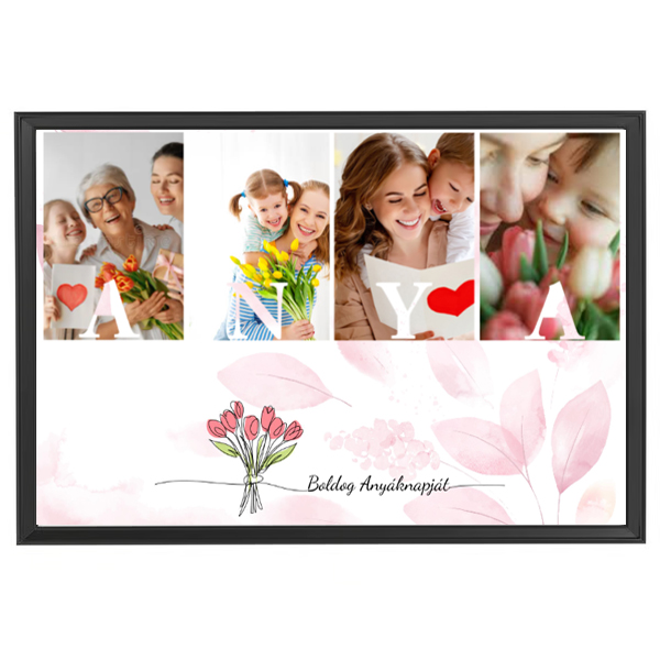 Egyedi kollázs készítés - Anyák napja - Virág (30x40)