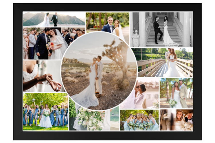 Egyedi kollázs készítés - Esküvői -  Ceremónia (Fekvő) 40x60