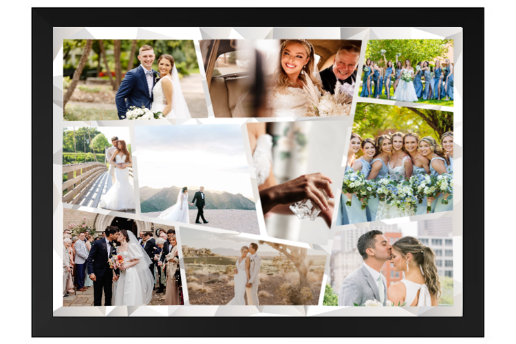 Egyedi kollázs készítés - Esküvői -  Szín kavalkád