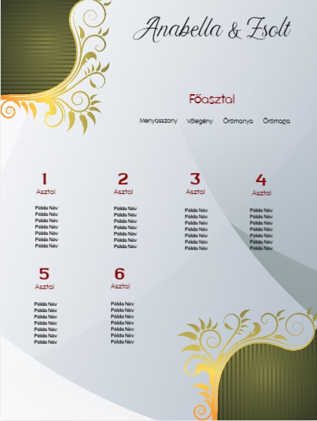 Esküvői ültető tábla - (40x60) - Zöld