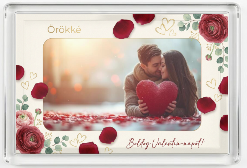 Fényképes hűtőmágnes - Valentin - V10