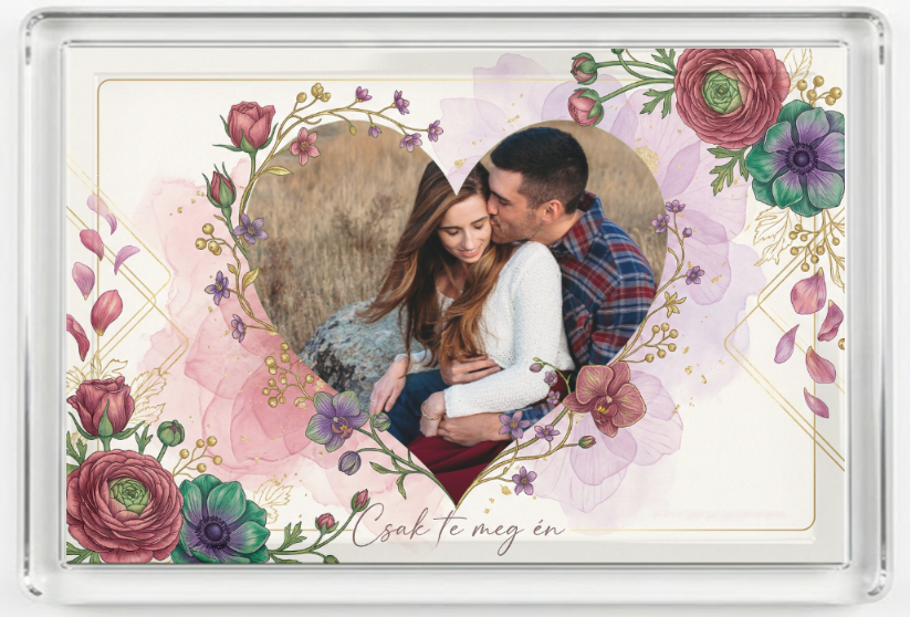 Fényképes hűtőmágnes - Valentin - V4