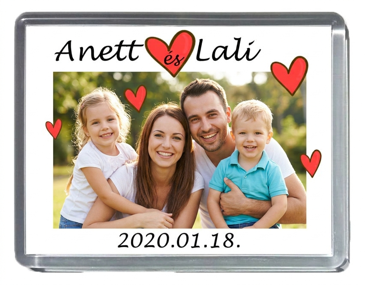 Fényképes műanyag hűtőmágnes 6x9 cm