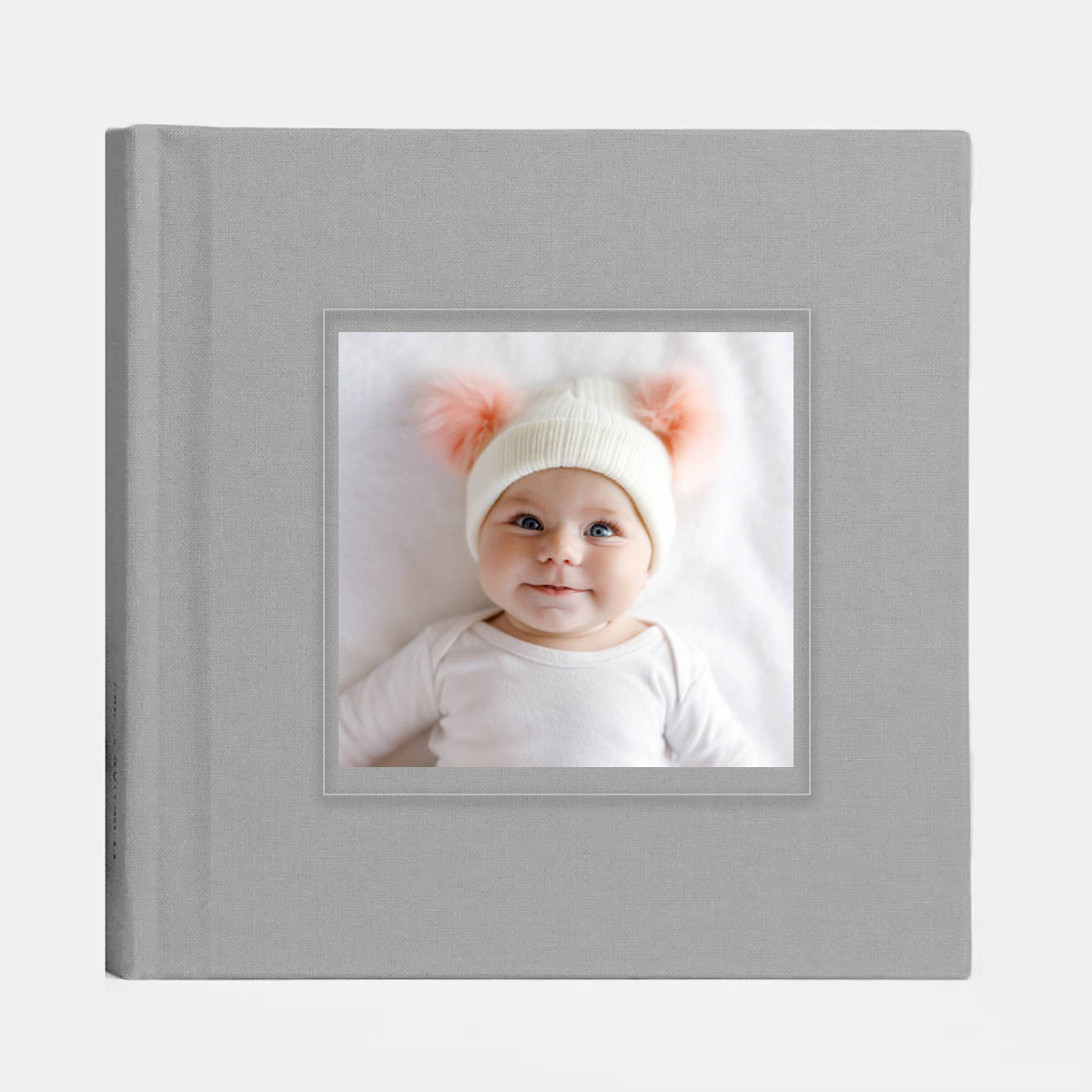Egyedi fotókönyv 20x20 - Szürke szövet