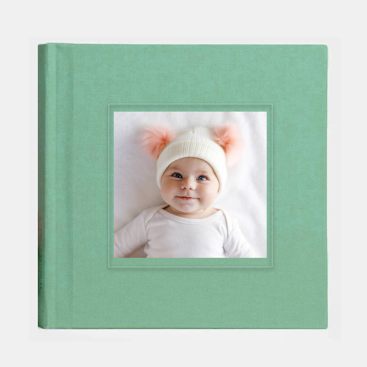 Egyedi fotókönyv 20x20 - Zöld szövet