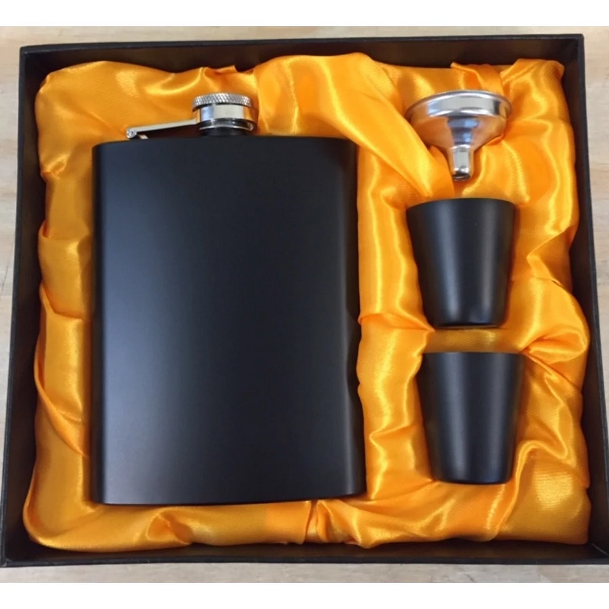 Gravírozott Silox flaska szett - fekete -240 ml