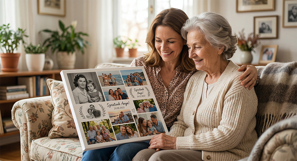 Anyák napi fényképes kollázs